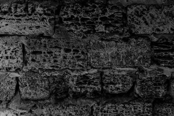 текстура из натурального камня. background of shellstone stone stone. каменная стена с цементом
 - Фото, изображение