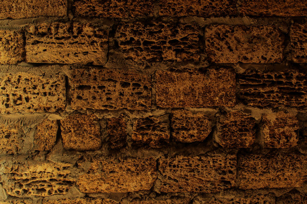 textura de piedra natural. fondo de piedra cáscara. muro de piedra con cemento
 - Foto, imagen