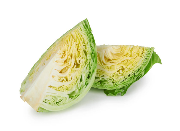 green cabbage isolated on a white background - Photo, Image