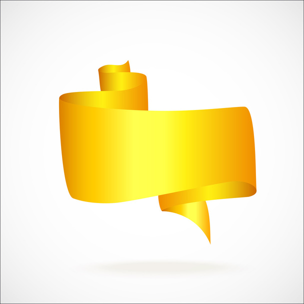 Gold banner for the text - Vector, Image
