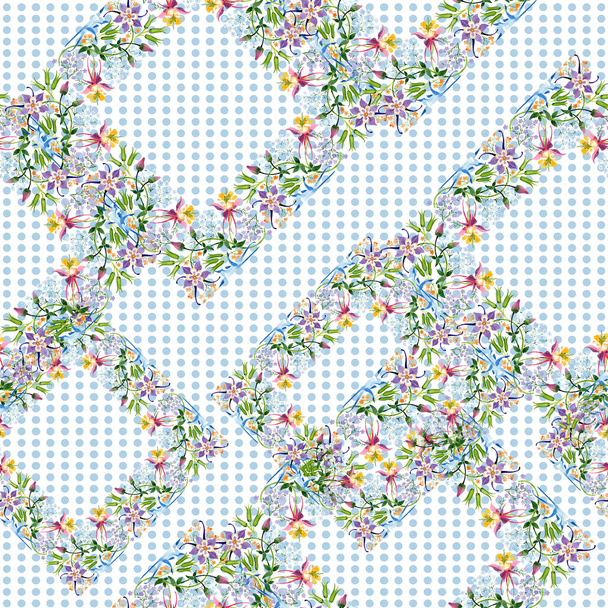 Watercolor background illustration floral set. Seamless background pattern. Fabric wallpaper print texture. - Fotó, kép