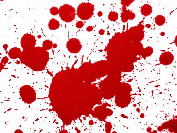 sangre roja sobre fondo blanco - Foto, Imagen