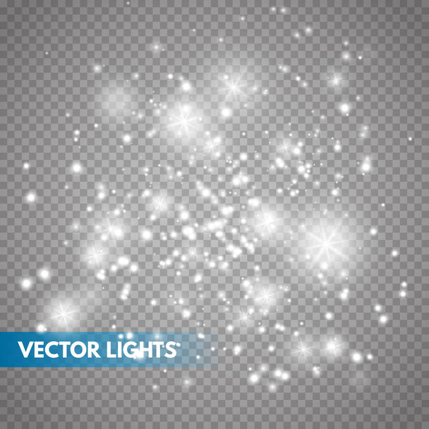 Glow light effect.  Sparkle dust.  - Vector, Image