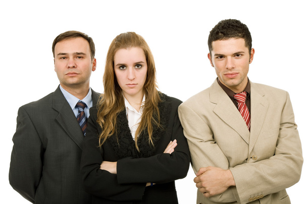 Молодая бизнес-команда, изолированные на белом фоне
 - Фото, изображение