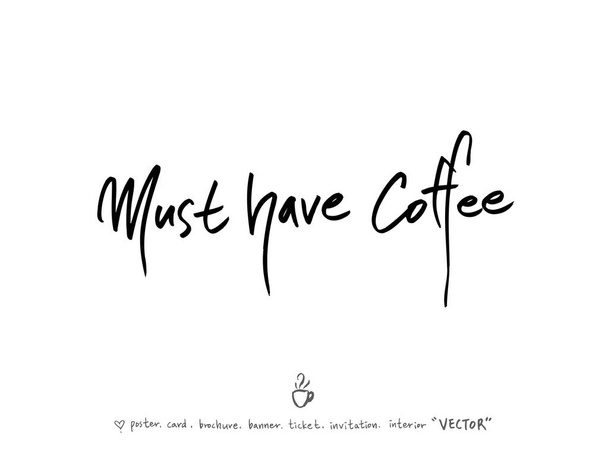 Cafe poster / Sketchy coffee illustration - vector - Вектор, зображення