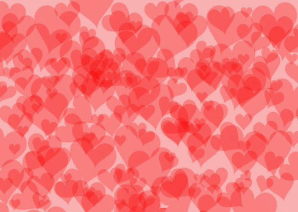background of pink and red hearts - Foto, Imagem