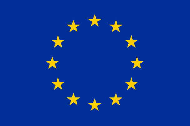 Vlag van de Europese Unie-close-up - Foto, afbeelding