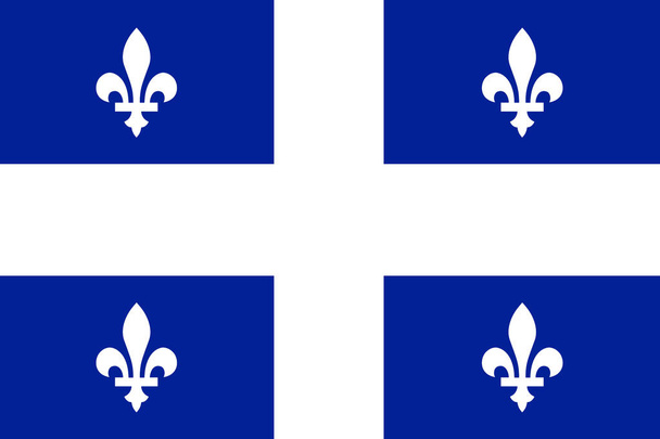 Bandera de Quebec de cerca
 - Foto, imagen
