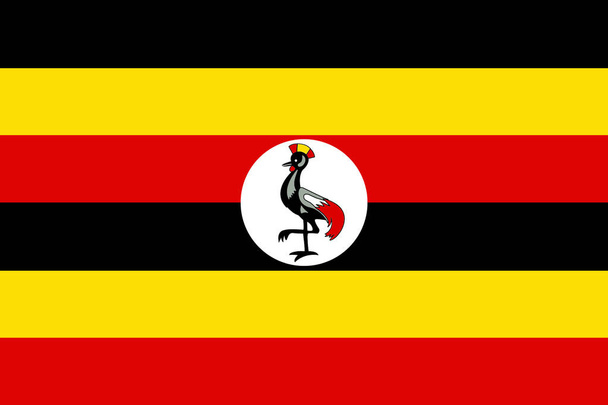 Közelkép Uganda zászlaja - Fotó, kép