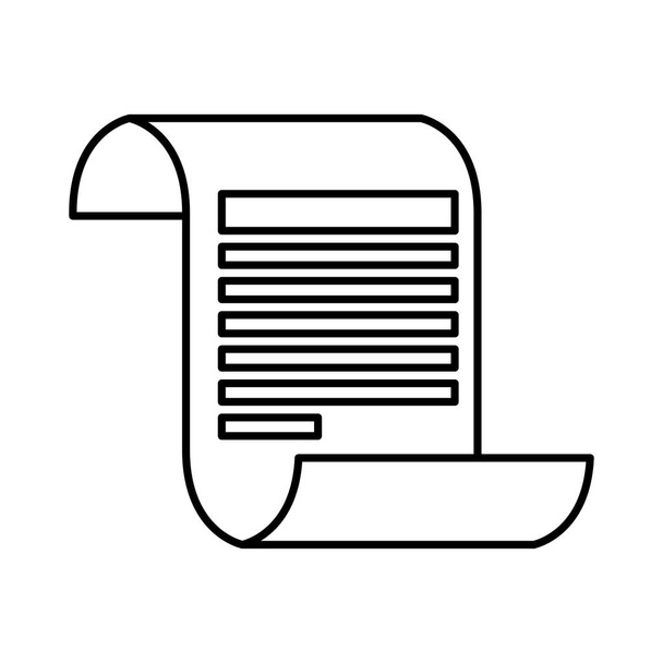 ikona na białym tle papieru dokumentu - Wektor, obraz