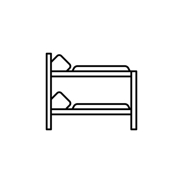 Двоярусне ліжко, меблі структури значок. Знаки та символи структури значок може використовуватися для веб, логотип, мобільний додаток, призначеного для користувача інтерфейсу, Ux на білому тлі - Вектор, зображення