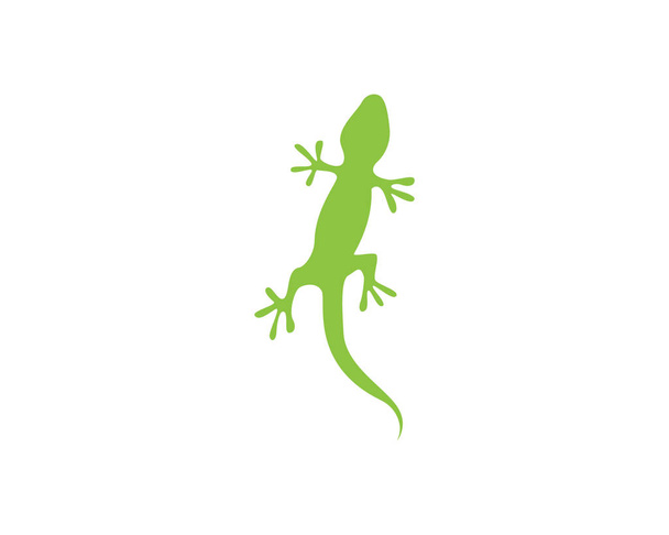 Ящірка Chameleon Gecko Silhouette black vector - Вектор, зображення