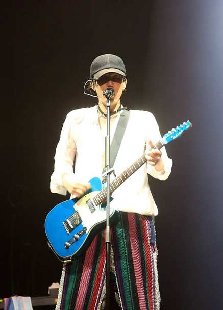 Japanese rock band Radwimps performs at its concert in Shanghai, China, 12 July 2017. - Zdjęcie, obraz
