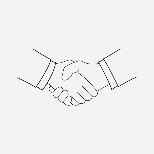 Handshake icon line element. Vector illustration of handshake icon line isolated on clean background for your web mobile app logo design. - Vector, Image