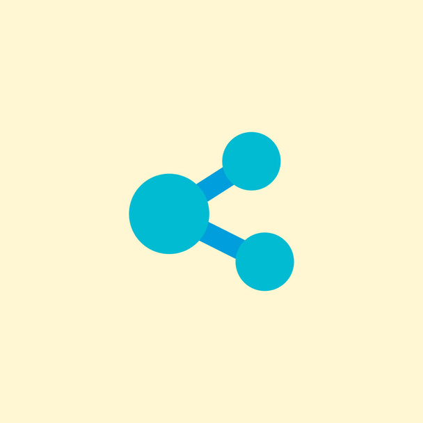 Udział elementu płaskie ikona. ilustracja ikony Udostępnij płaskie na czyste podłoże dla projektu logo mobilnych aplikacji sieci web. - Zdjęcie, obraz