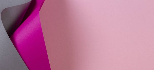 Abstract geometric shape pink grey color paper background - Zdjęcie, obraz