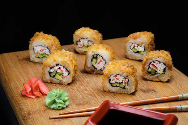 Hot roll with crab meat - Photo, Image