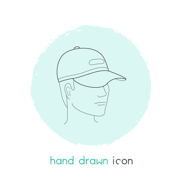 Cap icon line element.  illustration of cap icon line isolated on clean background for your web mobile app logo design. - Photo, Image