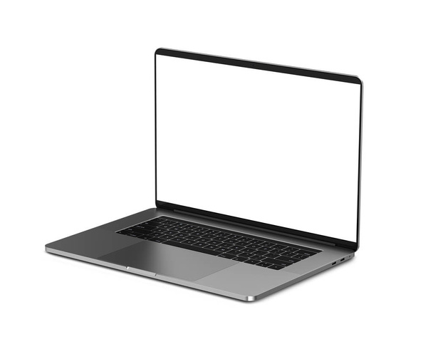 Laptop met blanco scherm. - Foto, afbeelding