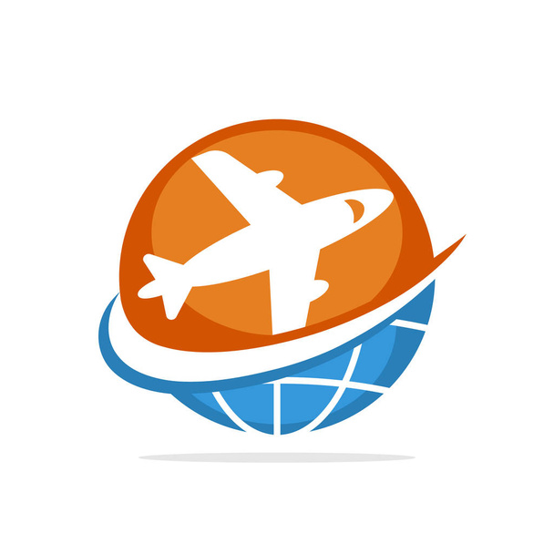 Vektor Illustration Symbol mit dem Konzept der Verwaltung der globalen Luftfahrtindustrie - Vektor, Bild