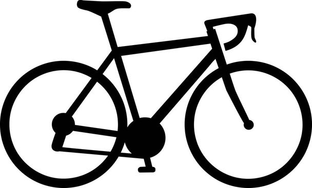 Icono de bicicleta de carreras en negro
 - Vector, Imagen