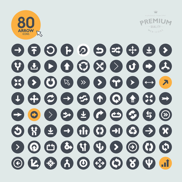Set of arrow icons - Vector, Image