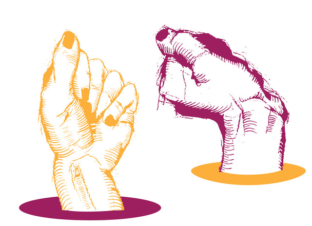 dvě ruce - Vektor, obrázek
