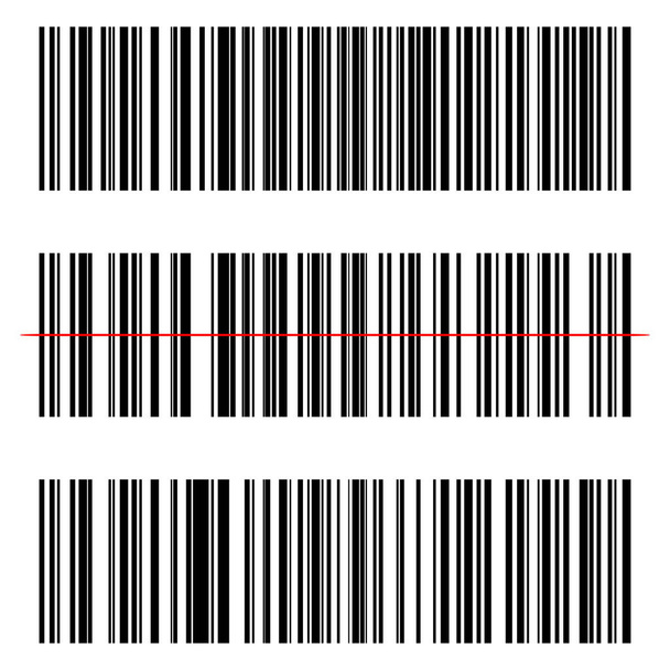 Ikona sady realistické čárového kódu - Vektor, obrázek