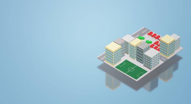 3D Building kaupungin kuva taustasisällölle
. - Valokuva, kuva