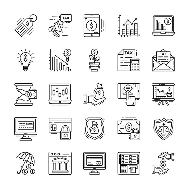 Finance And Tax Icons Pack - Vector, imagen