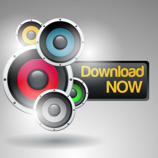 Music download now vector illustration  - Vector, Image