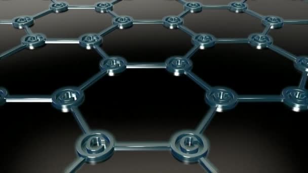 Animación 3D de la fórmula de grafeno, película en movimiento
. - Metraje, vídeo