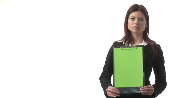 Woman Holding Folder - Materiaali, video