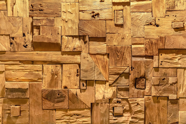 full frame detail of a interlocked wooden construction - Photo, Image