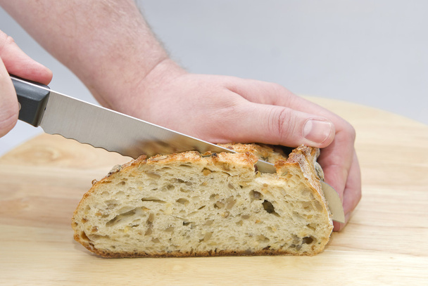 Cutting Bread - 写真・画像