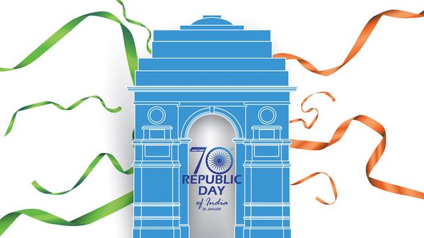 Happy Indian Republic day Illustration vectorielle ou fond pour 26 Janvier célébration affiche ou bannière fond vectoriel
 - Vecteur, image