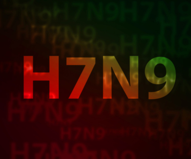 H7N9 avian flu bokeh background - Foto, afbeelding