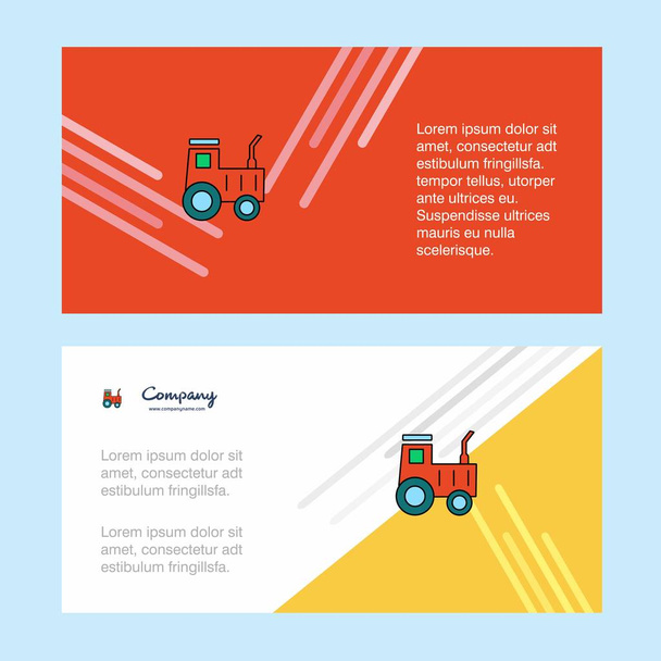 Tractor  abstract corporate business banner template, horizontal advertising business banner. - Vector, afbeelding