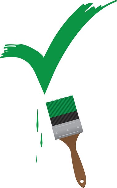 Paintbrush Check - Vector, Image