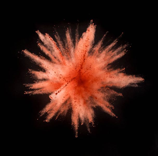 Colored powder explosion on black background. - Photo, Image