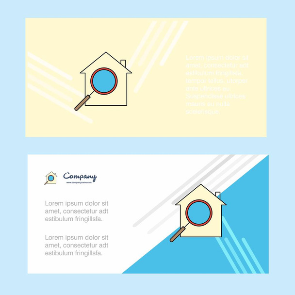Search house  abstract corporate business banner template, horizontal advertising business banner. - ベクター画像