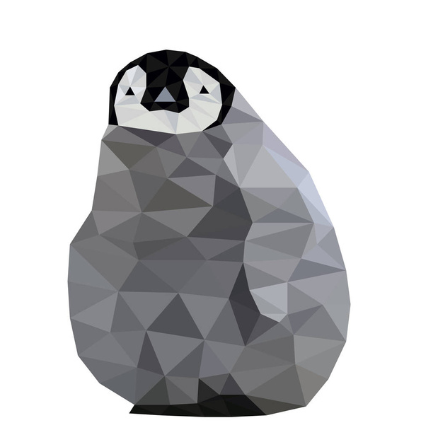 Mosaic color element penguin - Vector, Image