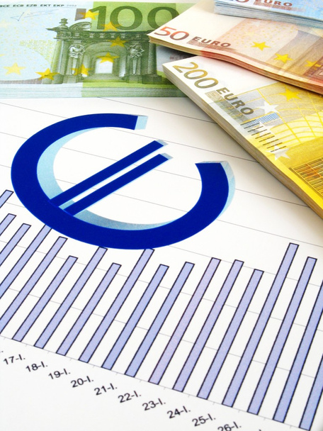 Monnaie et graphique EURO - rapport d'activité
 - Photo, image