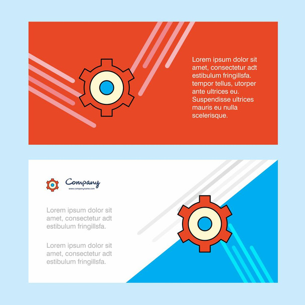 Setting gear  abstract corporate business banner template, horizontal advertising business banner. - Vettoriali, immagini