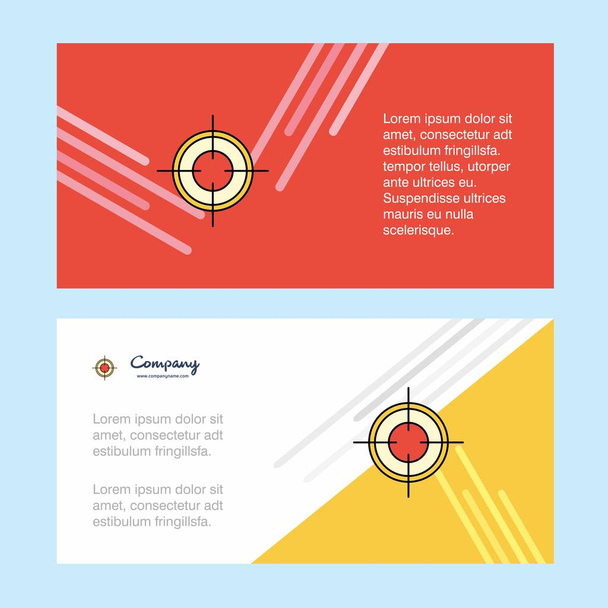Target abstract corporate business banner template, horizontal advertising business banner. - Vecteur, image