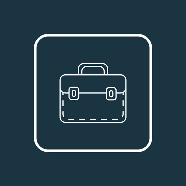 ブリーフケースアイコンラインシンボル。トレンディーなスタイルのプレミアム品質隔離されたスーツケース要素. - 写真・画像