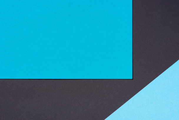 minimalistic modern blue and black abstract background with copy space - Zdjęcie, obraz