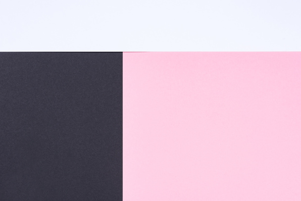 minimalistic modern white, pink and black abstract background with copy space - Photo, Image