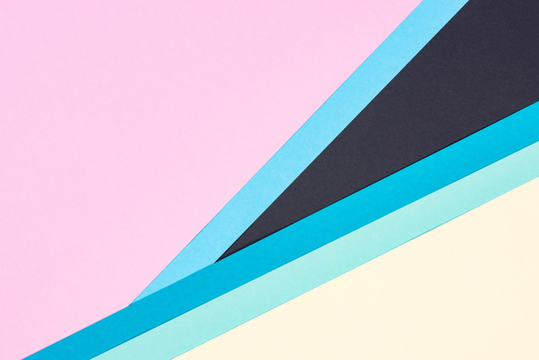abstract modern blue, pink, yellow and black background with copy space - Valokuva, kuva