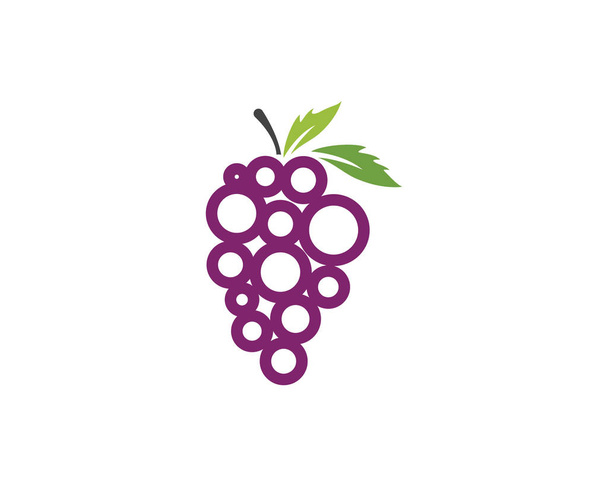 Дизайн векторной иконки логотипа винограда - Вектор,изображение